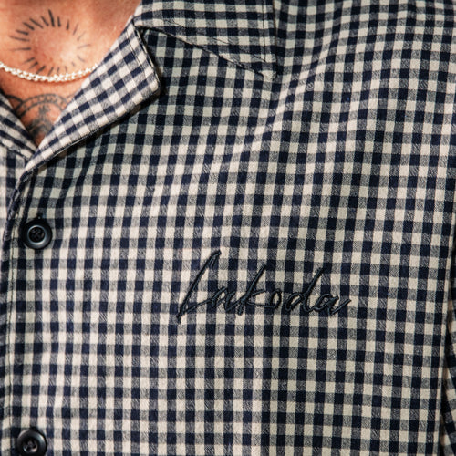 LAKODA Cropped Checkered Button