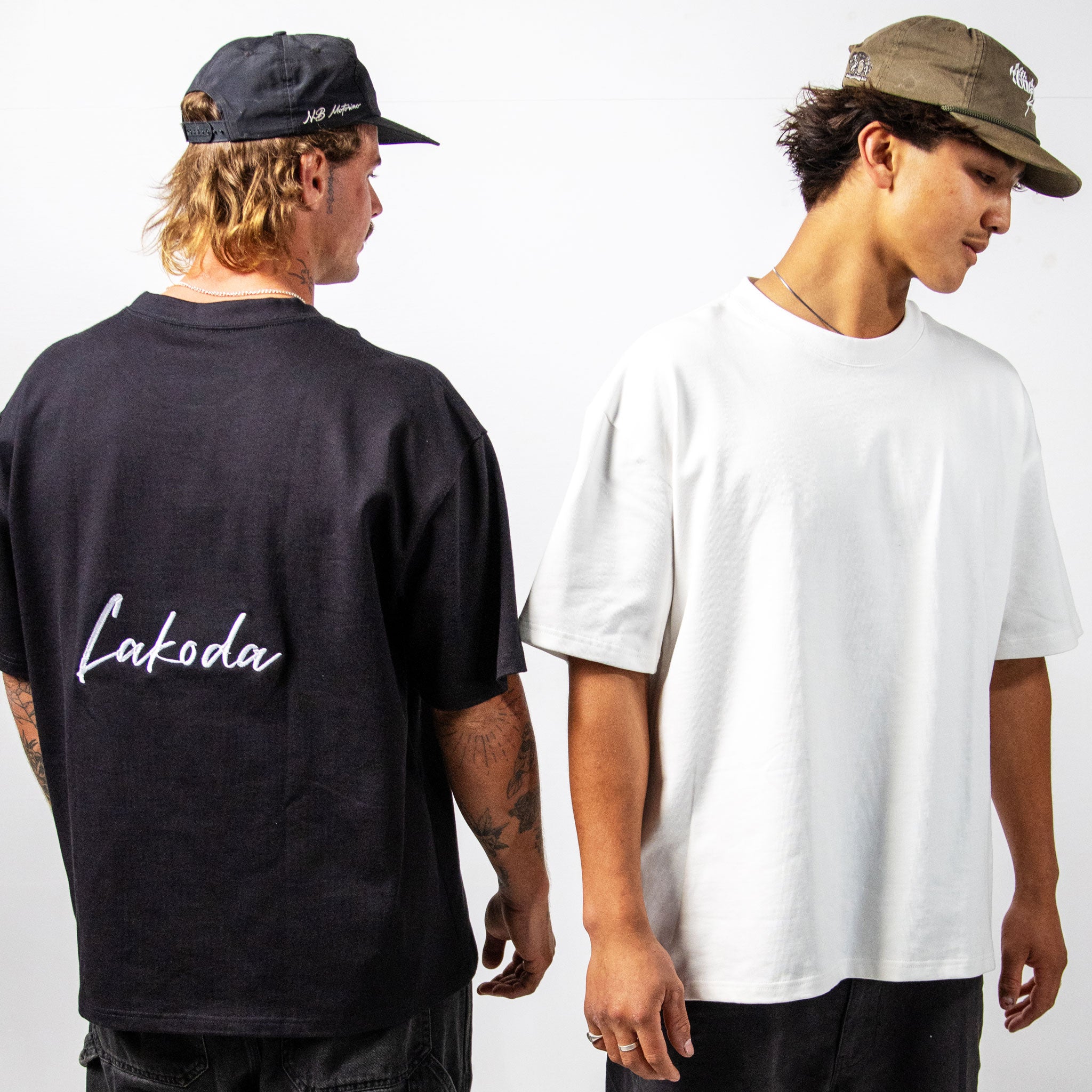 LAKODA Oversized Black Tee